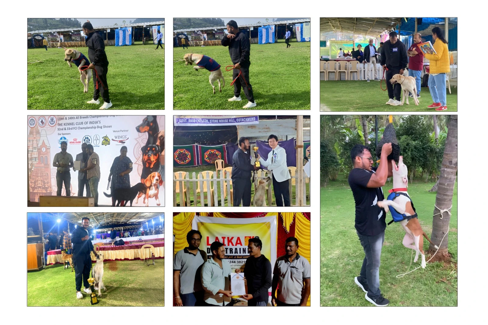 Praveen Shankar participating in a canine event